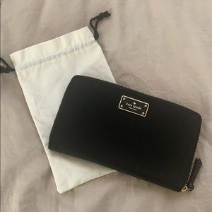 Kate Spade Large Black Nylon Wallet
